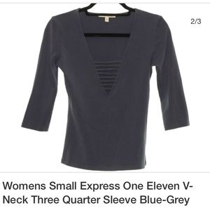 Express one eleven vneck top